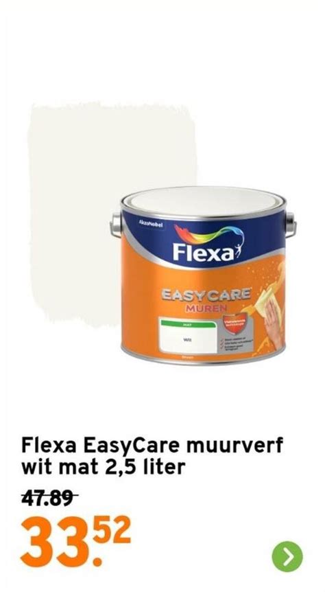 Flexa Easycare Muurverf Wit Mat Liter Aanbieding Bij Gamma