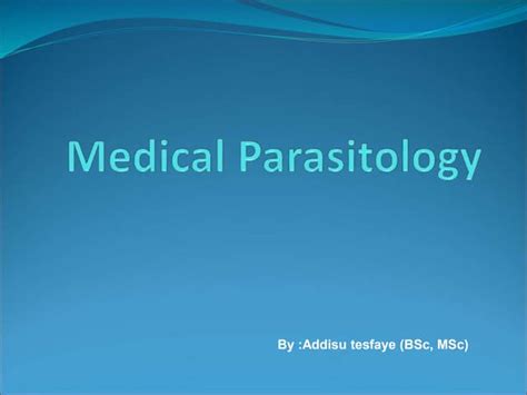 Parasitology Introduction Ppt