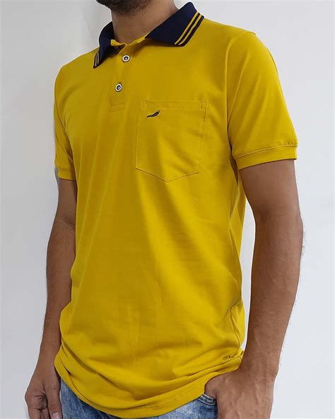 Camisetas Tipo Polo Para Hombre Jalape O Ref Mostaza