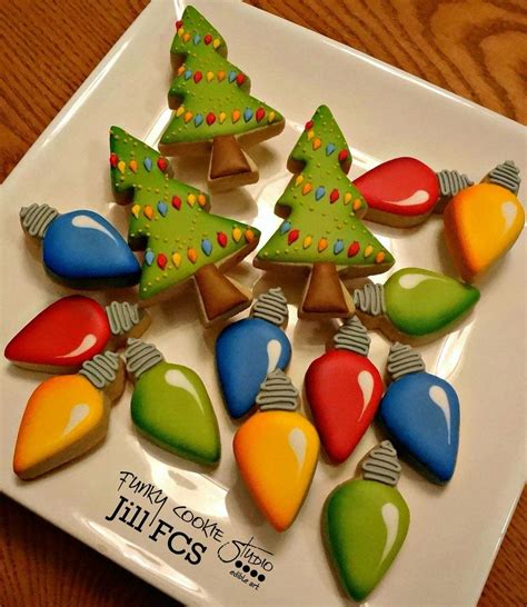 Light Bulbs Christmas Cookies Decorated Christmas Sugar Cookies Best Christmas Cookies