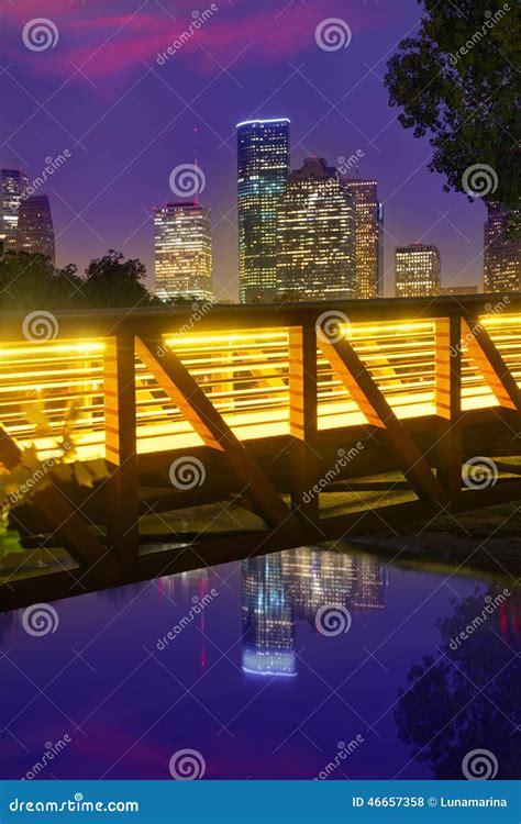 Houston Sunset Skyline from Texas US Stock Photo - Image of skyline ...