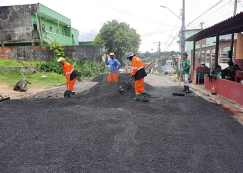 Informe Manaus Prefeitura avança obras de recuperação asfáltica