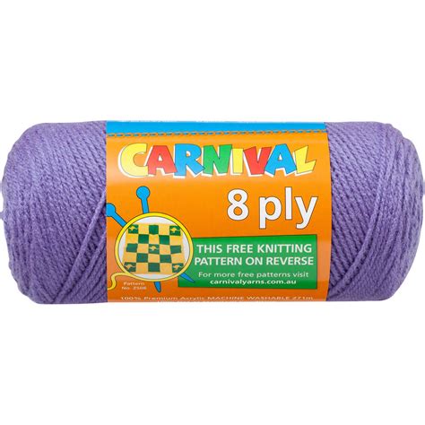 Carnival 8 Ply 271 Metre Acrylic Yarn Big W