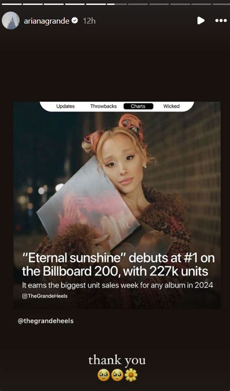 Ariana Grande S Eternal Sunshine Album Scores No On Billboard