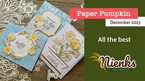 All The Best December Paper Pumpkin Kit By Stampin Up Nienks