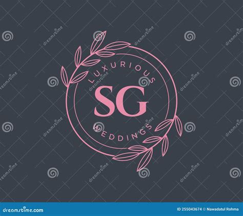 Sg Initials Letter Wedding Monogram Logos Template Hand Drawn Modern