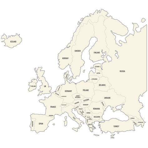 Map Of Europe Countries Ultimaps