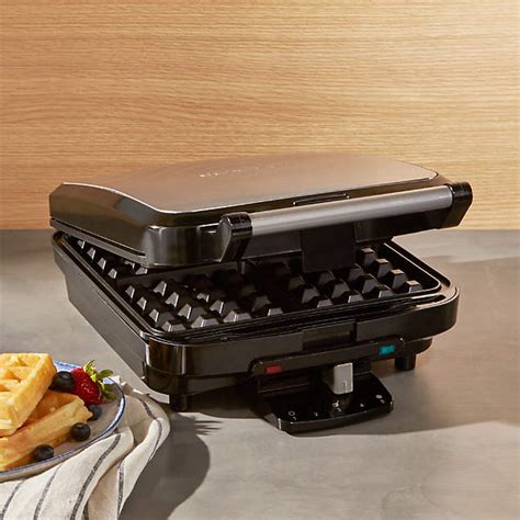 Cuisinart Belgian Waffle Maker Iron With Pancake Plates Crate Barrel