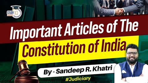 Important Articles Of Constitution Studyiq Judiciary Youtube