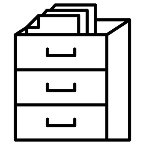 Premium Vector Filing Cabinet Vector Illustration