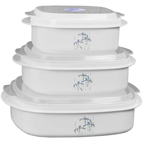 Corelle Coordinates Microwave Cookware 3 Container Food Storage Set