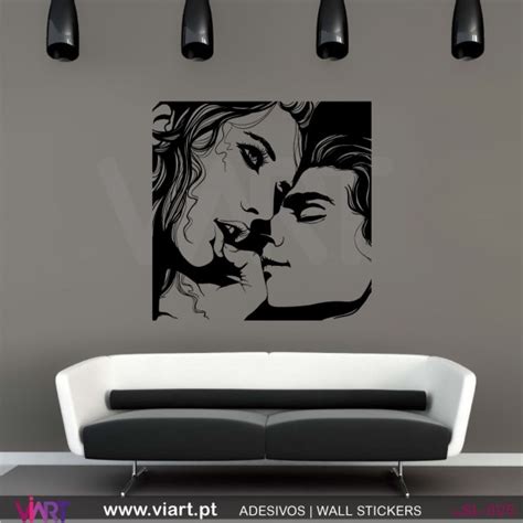 Casal sensual Vinil Autocolante Decoração Parede Viart