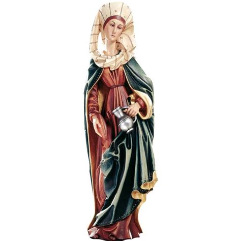 St Walburga Female Saints Wood Carving 12 Cm Colored Acquisto