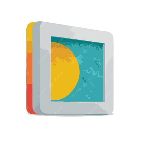 Square Logo With A Square Frame And A Colorful Yellow And Blue Color ...