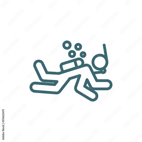 Scuba Diving Icon Thin Line Scuba Diving Icon From Travel And Trip