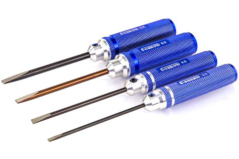 HSP Blue Aluminium Flat Head Screwdriver Set 4Pcs | eBay