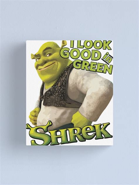 Sexy Shrek Shrek Meme Face Shrek Wazowski Canvas Print For Sale By Ooskiedesign Redbubble