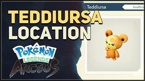 Teddiursa Location Pokemon Legends Arceus Youtube