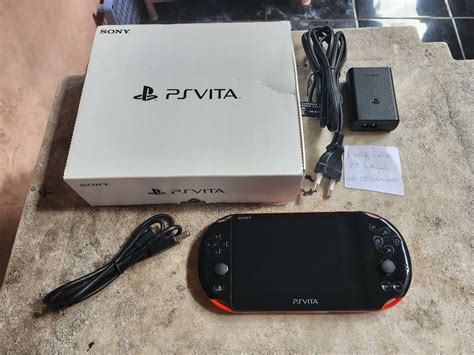 Playstation Ps Vita Slim Black Red Gb H Encore Henkaku Chargerori