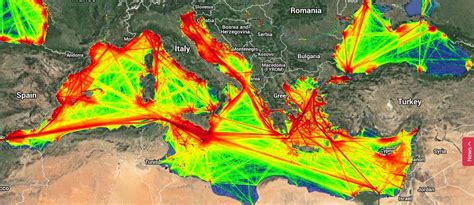 city MAPS: mapsontheweb: Ship traffic in Mediterranean.