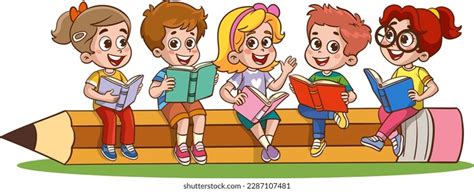 Kids Reading Books Clipart Photos, Images and Pictures