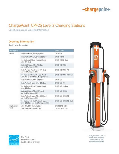 Pdf Chargepoint® Cpf25 Level 2 Charging Stations Dokumentips