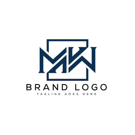 Logotipos Vectoriales Creativos Con La Letra Mw Vector Premium