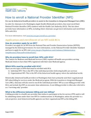 Fillable Online How To Register A National Provider Identifier Npi