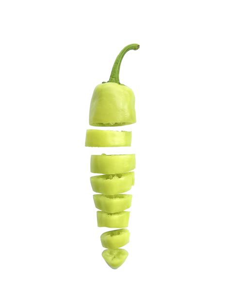 Sliced Green Hot Chili Peppers Transparent Background 24852338 PNG