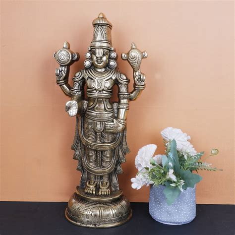 Artvarko Brass Lord Tirupati Blessing Balaji Table Top Wall Door