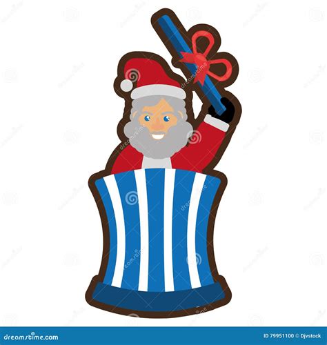 Santa Claus Christmas Character Icon Stock Vector Illustration Of