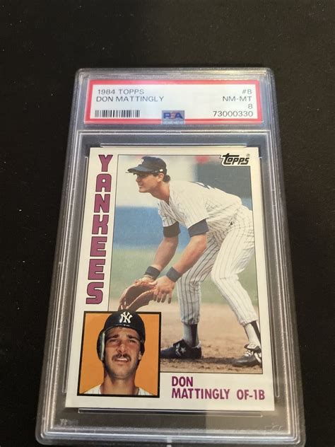 Topps Don Mattingly Rookie Psa Nm Mt Rc Ny Yankees Ebay