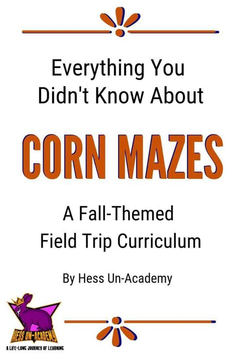 Fun Fall Unit Study About Corn Mazes