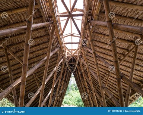 Bamboo Roof Construction, Roof Construction Made from Bamboo Stock ...