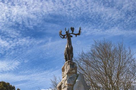 The Caribou Statue At The Newfoundland Regiment Memorial At Beaumont