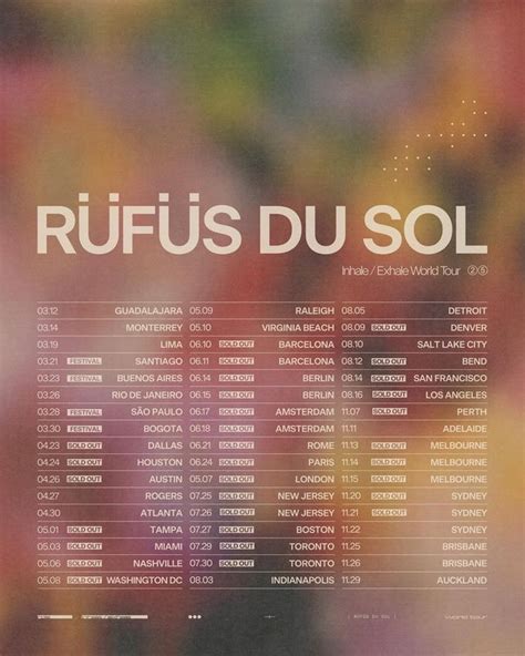 RÜFÜS DU SOL World Tour 2025 Brisbane Entertainment Centre Tickets