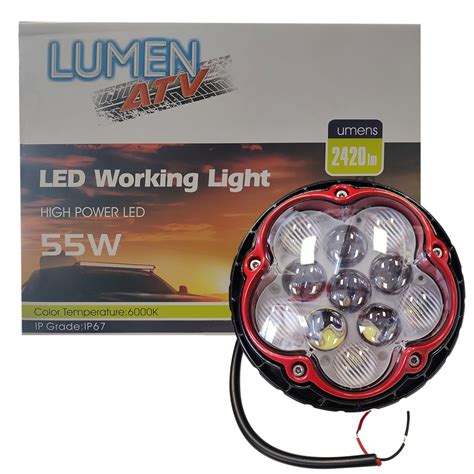 Lumen Atv Lm Faro Redondo Leds W Tapa Negra Pz Lumenes