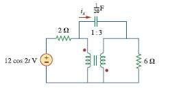 Solved Find Current Ix In The Ideal Transformer Solutioninn