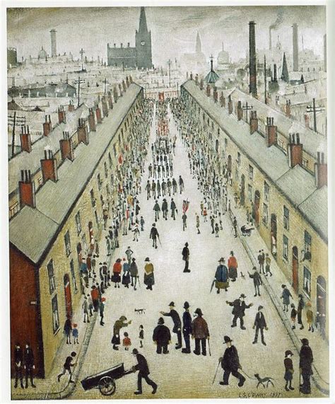 Look at our incredible one-point perspective L.S. Lowry art ...