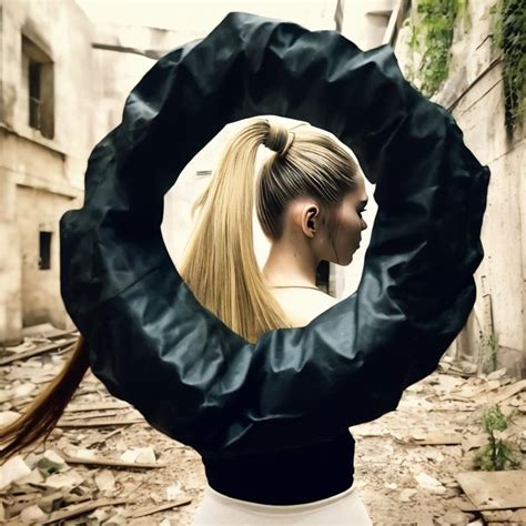 Urbex Woman Blonde Long Hair Ponytail Creative From