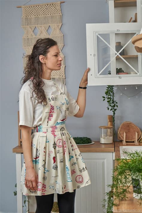 Фартук женский Морской в интернет-магазине Ярмарка Мастеров по цене ...