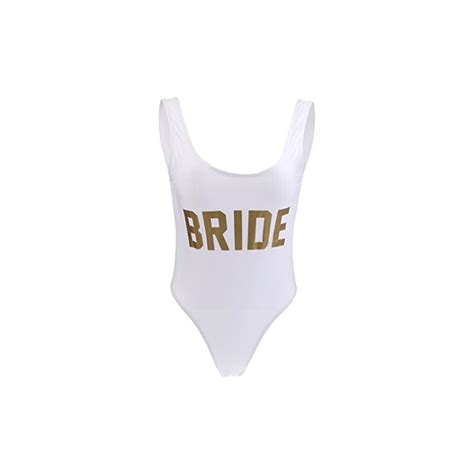 Blesiya Costume Da Bagno Spiaggia Bikini Monokini Donna Dorato Bride Sposa Festa Di Piscina