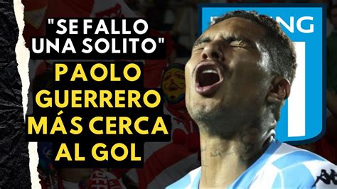 Paolo Guerrero Se Falla Clara Ocasi N En Partido Del Racing Vs Arsenal