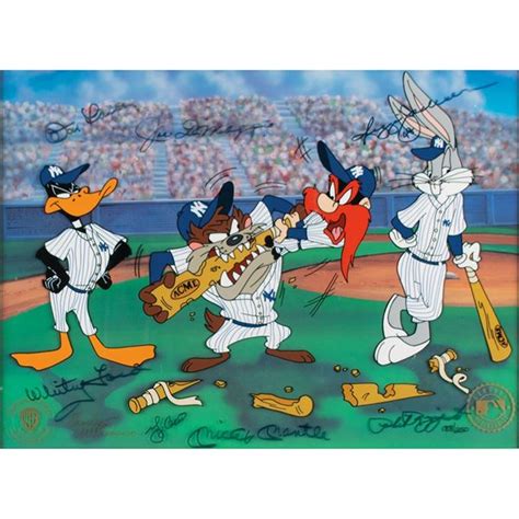 NY Yankees Legends Signed Animation Cel