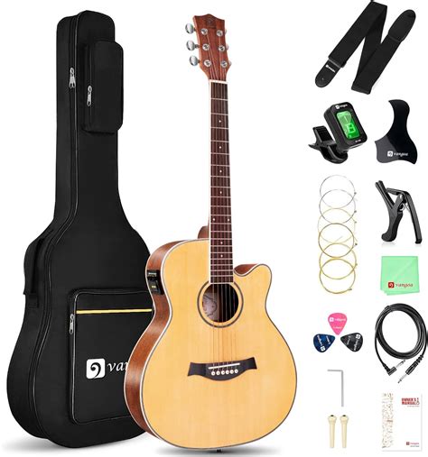 Vangoa Acoustic Electric Guitar 36 Inch 3 4 Size Acoustic Electric