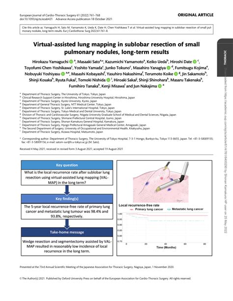 Pdf Virtual Assisted Lung Mapping In Sublobar Resection Of Small