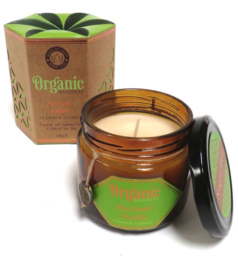 Organic Scented Soy Candle Patchouli And Vanilla Purity