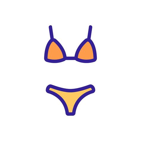 Ilustraci N De Contorno De Vector De Icono De Traje De Ba O De Bikini Liso Vector En