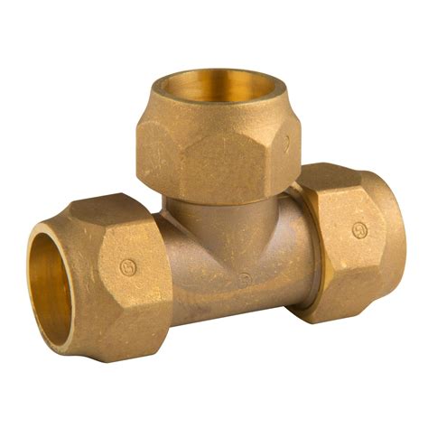 EAGLE Brass Crox Tee W 3 Nuts 15mm Pipe Pipe Fittings Mitre 10