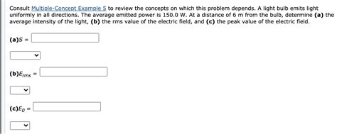 Solved Consult Multiple Concept Example 5 To Review The Chegg